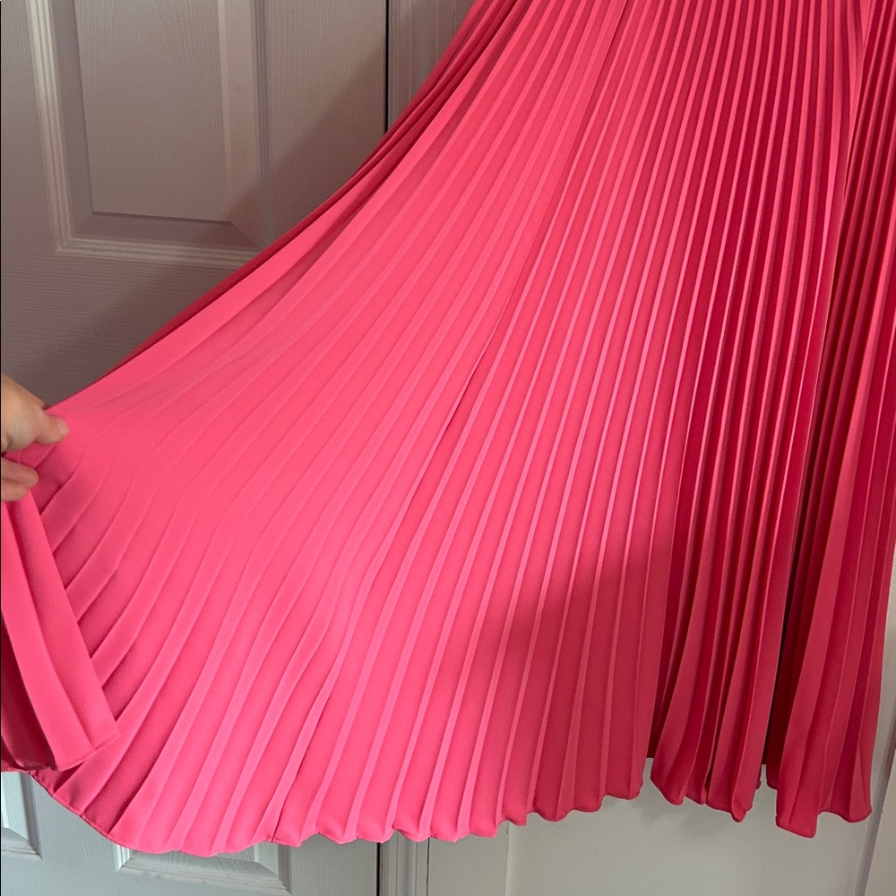 Boden Kristen Pink Midi Pleated Skirt Women’s 2 Valentines Feminine Romantic - Picture 3 of 9
